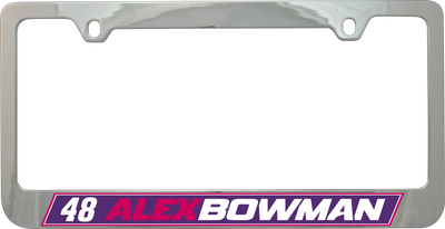 Alex Bowman Ally # & Name Rail Chrome License Plate Frame