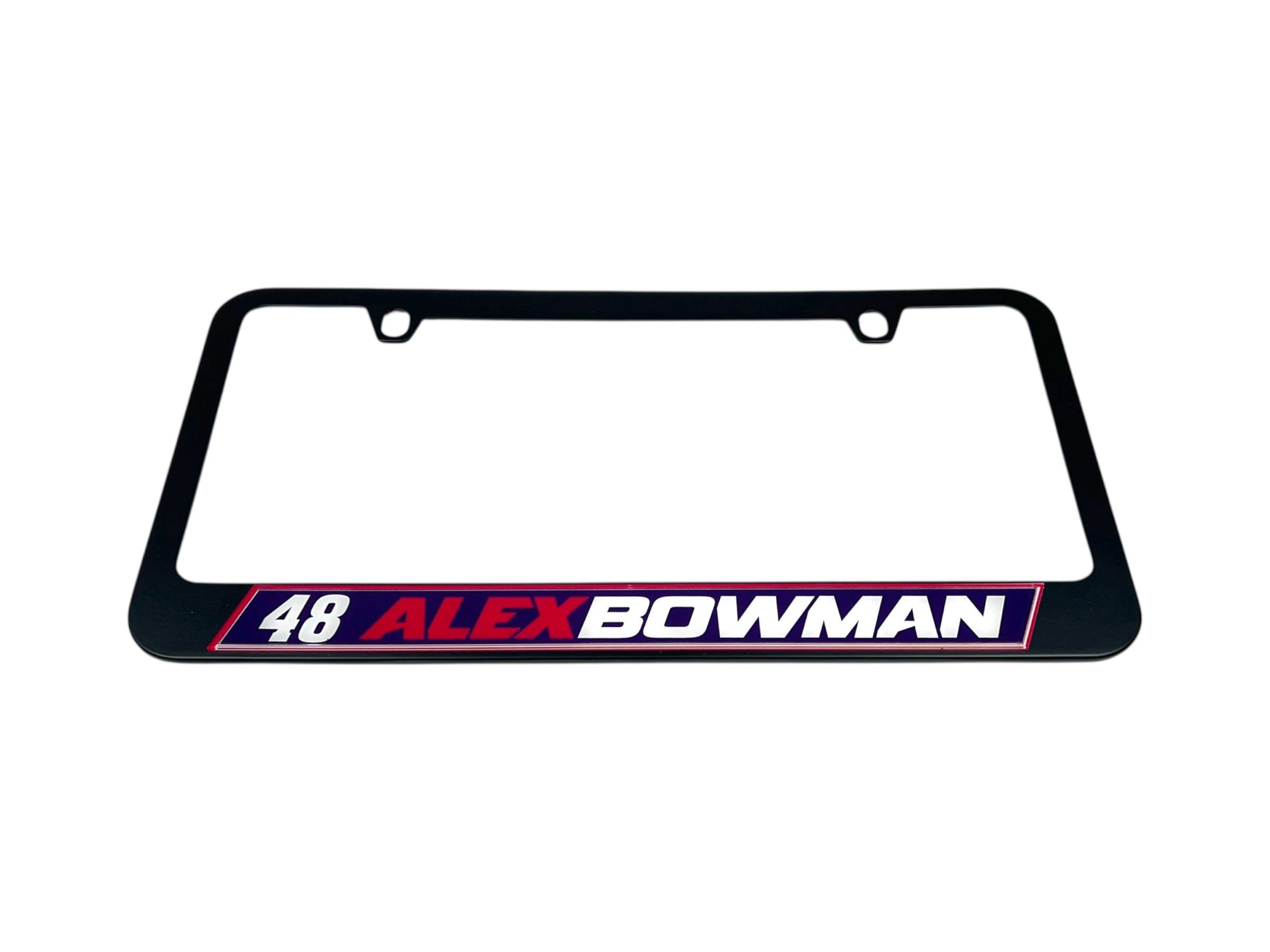 Alex Bowman Ally # & Name Rail Black License Plate Frame