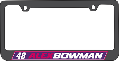 Alex Bowman Ally # & Name Rail Black License Plate Frame