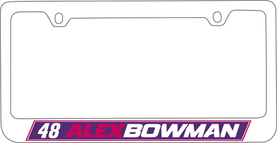 Alex Bowman Ally # & Name Rail White License Plate Frame