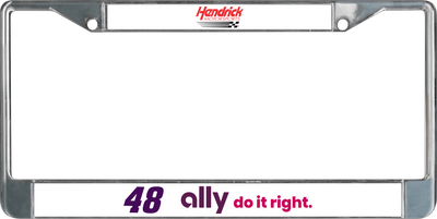 Alex Bowman Ally # & Sponsor Chrome License Plate Frame