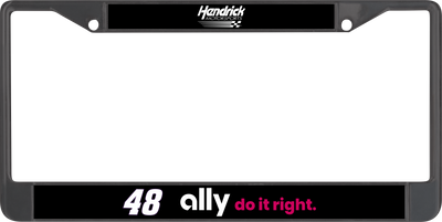 Alex Bowman Ally # & Sponsor Black License Plate Frame