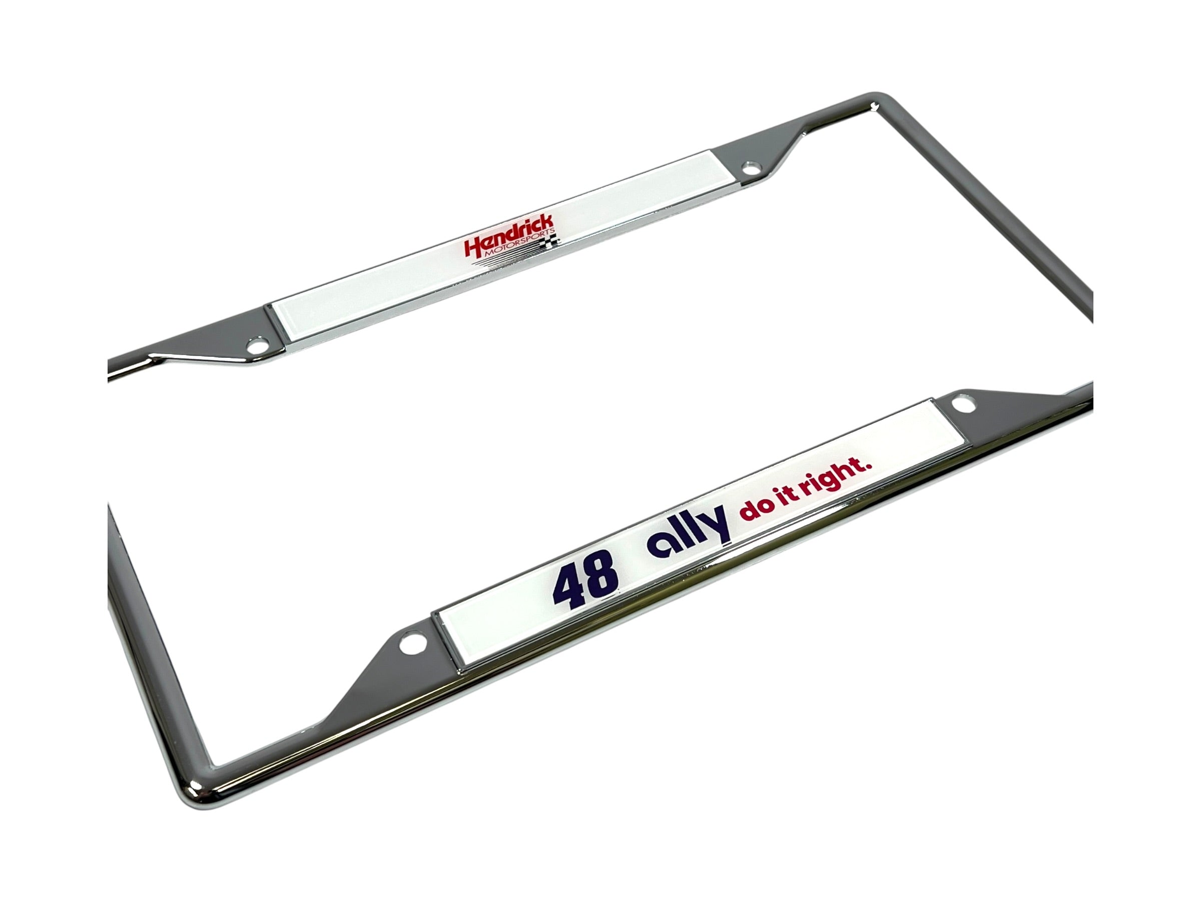 Alex Bowman Ally # & Sponsor Chrome License Plate Frame