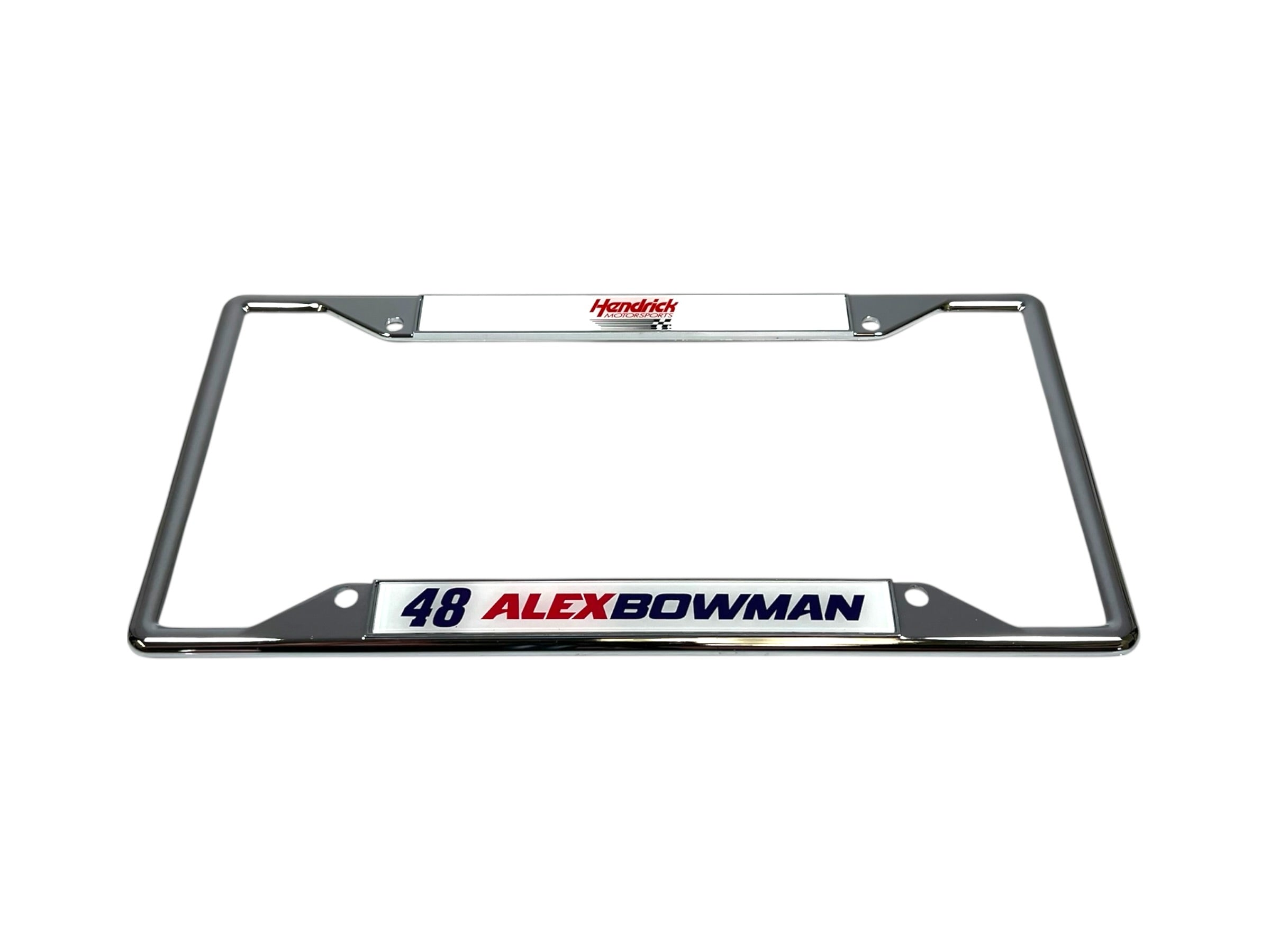 Alex Bowman Ally # & Name Rail Chrome License Plate Frame