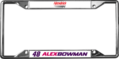 Alex Bowman Ally # & Name Rail Chrome License Plate Frame