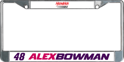 Alex Bowman Ally # & Name Rail Chrome License Plate Frame