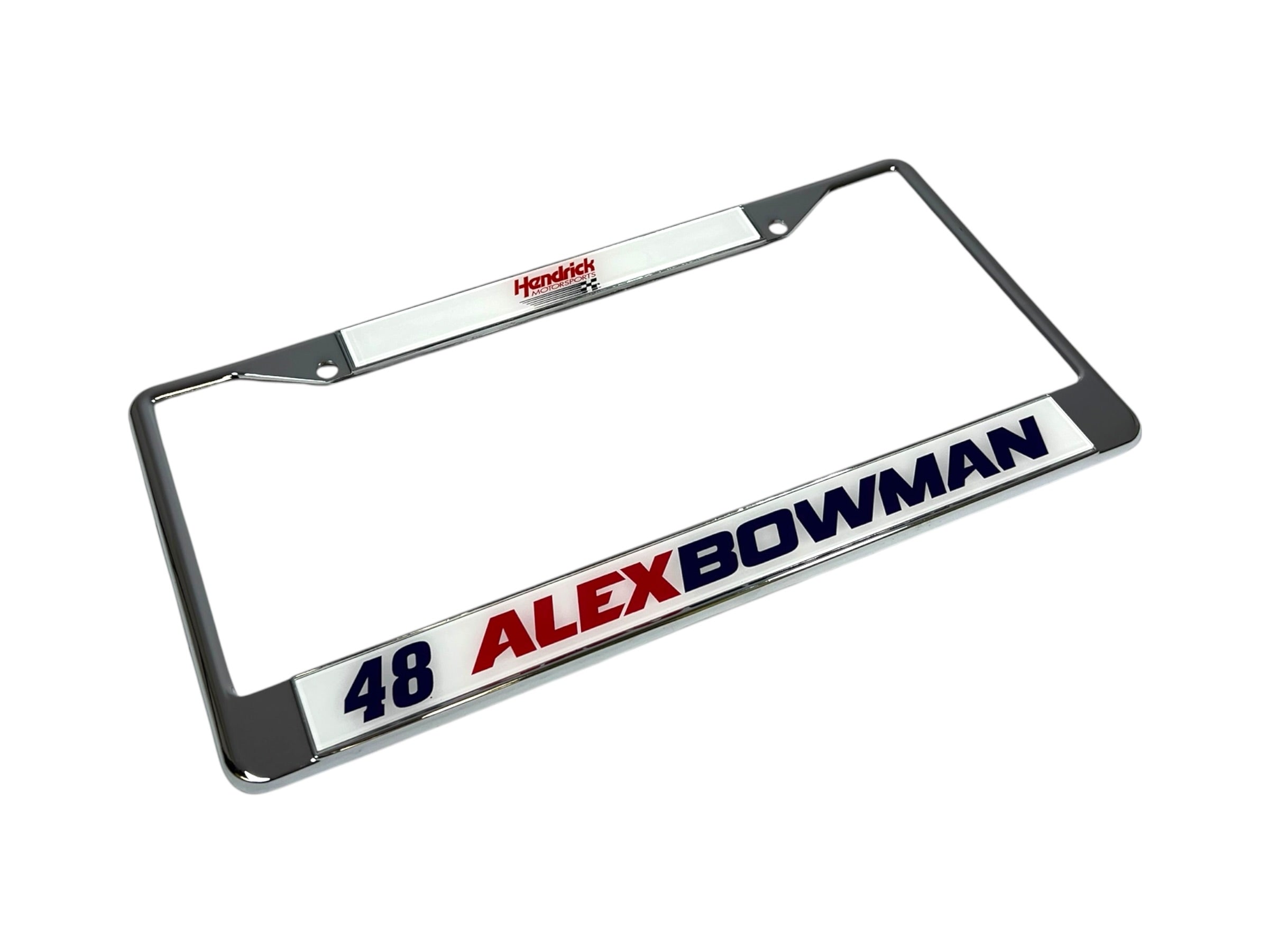 Alex Bowman Ally # & Name Rail Chrome License Plate Frame