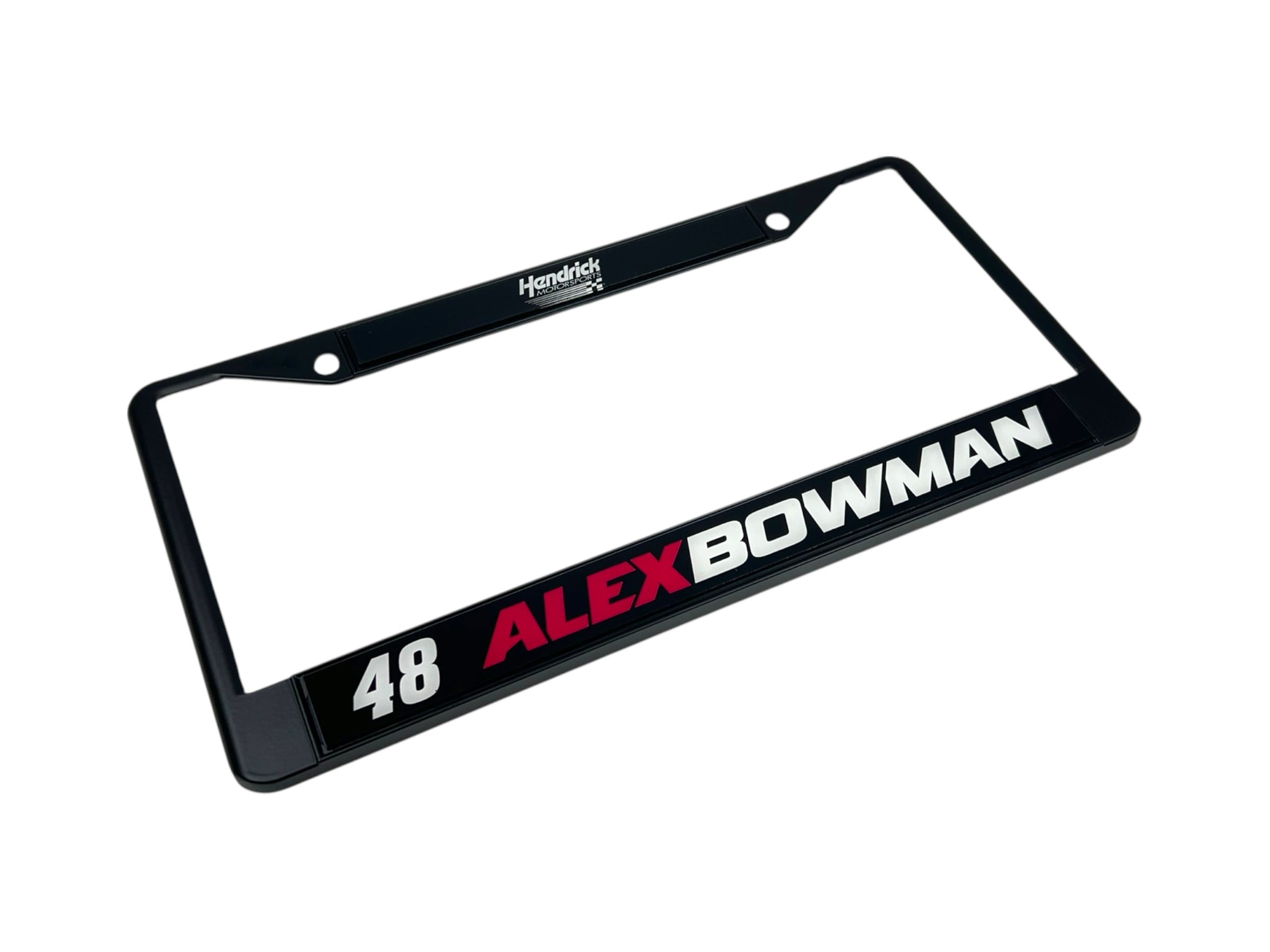 Alex Bowman Ally # & Name Rail Black License Plate Frame