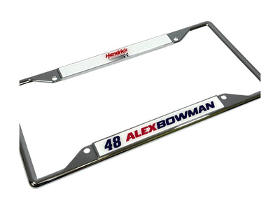 Alex Bowman Ally # & Name Rail Chrome License Plate Frame