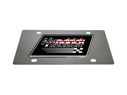 Hendrick Motorsports American Flag Stainless Steel License Plate