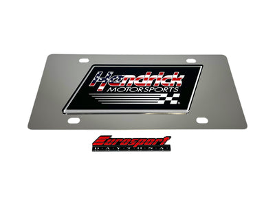 Hendrick Motorsports American Flag Stainless Steel License Plate