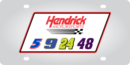 Hendrick Motorsports Team #'s Stainless Steel License Plate