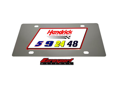 Hendrick Motorsports Team #'s Stainless Steel License Plate
