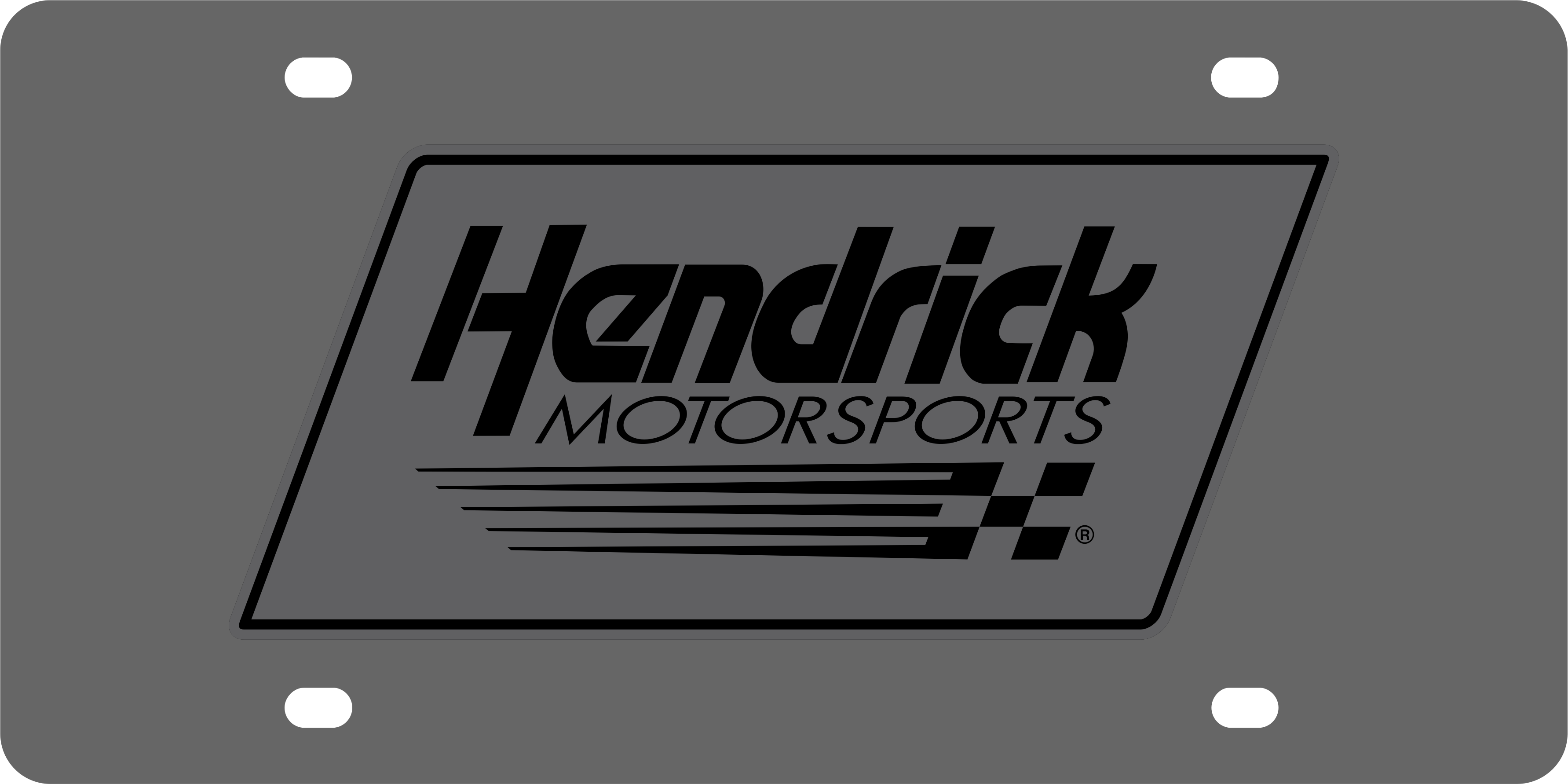 Hendrick Motorsports Carbon Steel License Plate