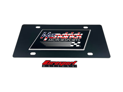 Hendrick Motorsports American Flag Carbon Steel License Plate