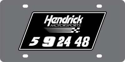 Hendrick Motorsports Team #'s Carbon Steel License Plate