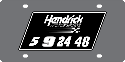 Hendrick Motorsports Team #'s Carbon Steel License Plate