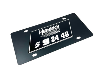 Hendrick Motorsports Team #'s Carbon Steel License Plate
