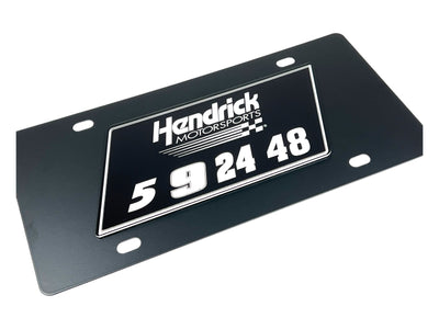 Hendrick Motorsports Team #'s Carbon Steel License Plate