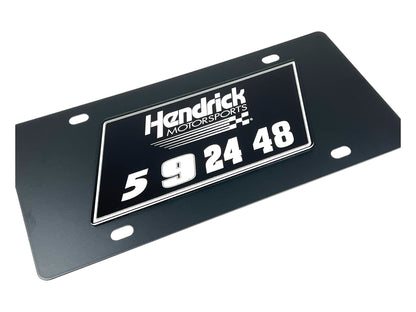 Hendrick Motorsports Team #'s Carbon Steel License Plate