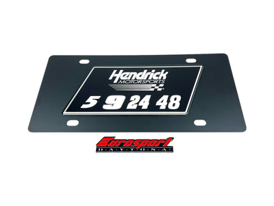 Hendrick Motorsports Team #'s Carbon Steel License Plate