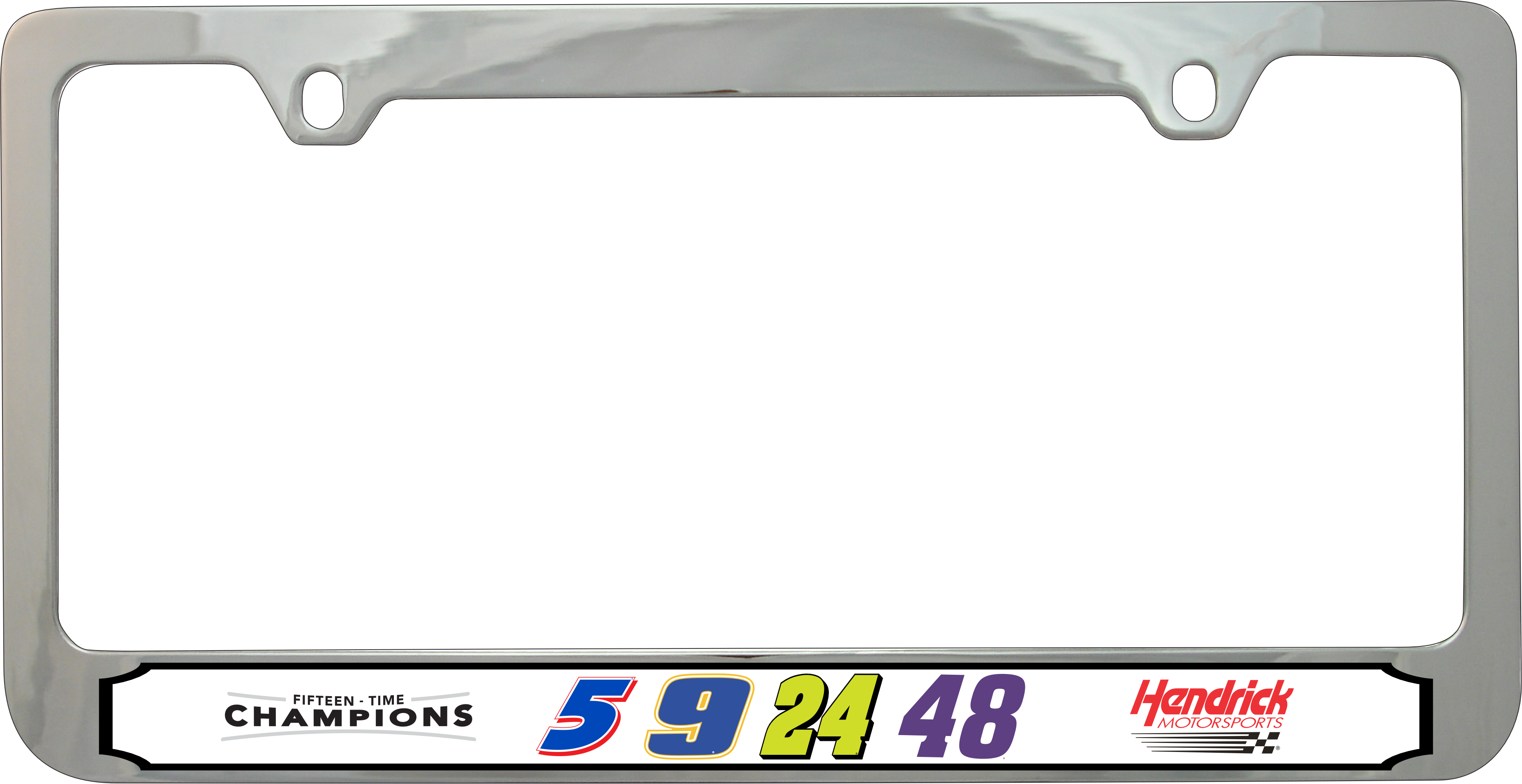 Hendrick Motorsports Team Numbers Chrome License Plate Frame
