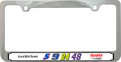 Hendrick Motorsports Team Numbers Chrome License Plate Frame