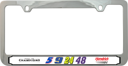 Hendrick Motorsports Team Numbers Chrome License Plate Frame