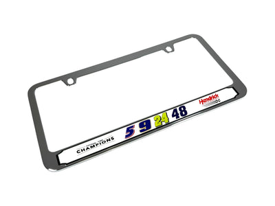 Hendrick Motorsports Team Numbers Chrome License Plate Frame