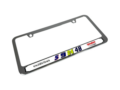 Hendrick Motorsports Team Numbers Chrome License Plate Frame