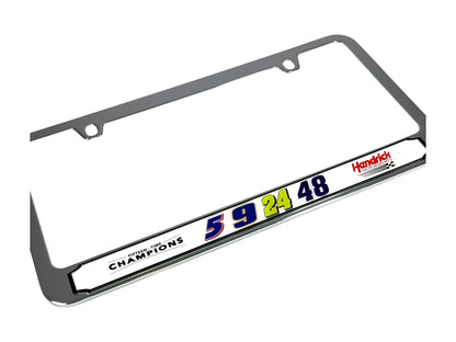 Hendrick Motorsports Team Numbers Chrome License Plate Frame