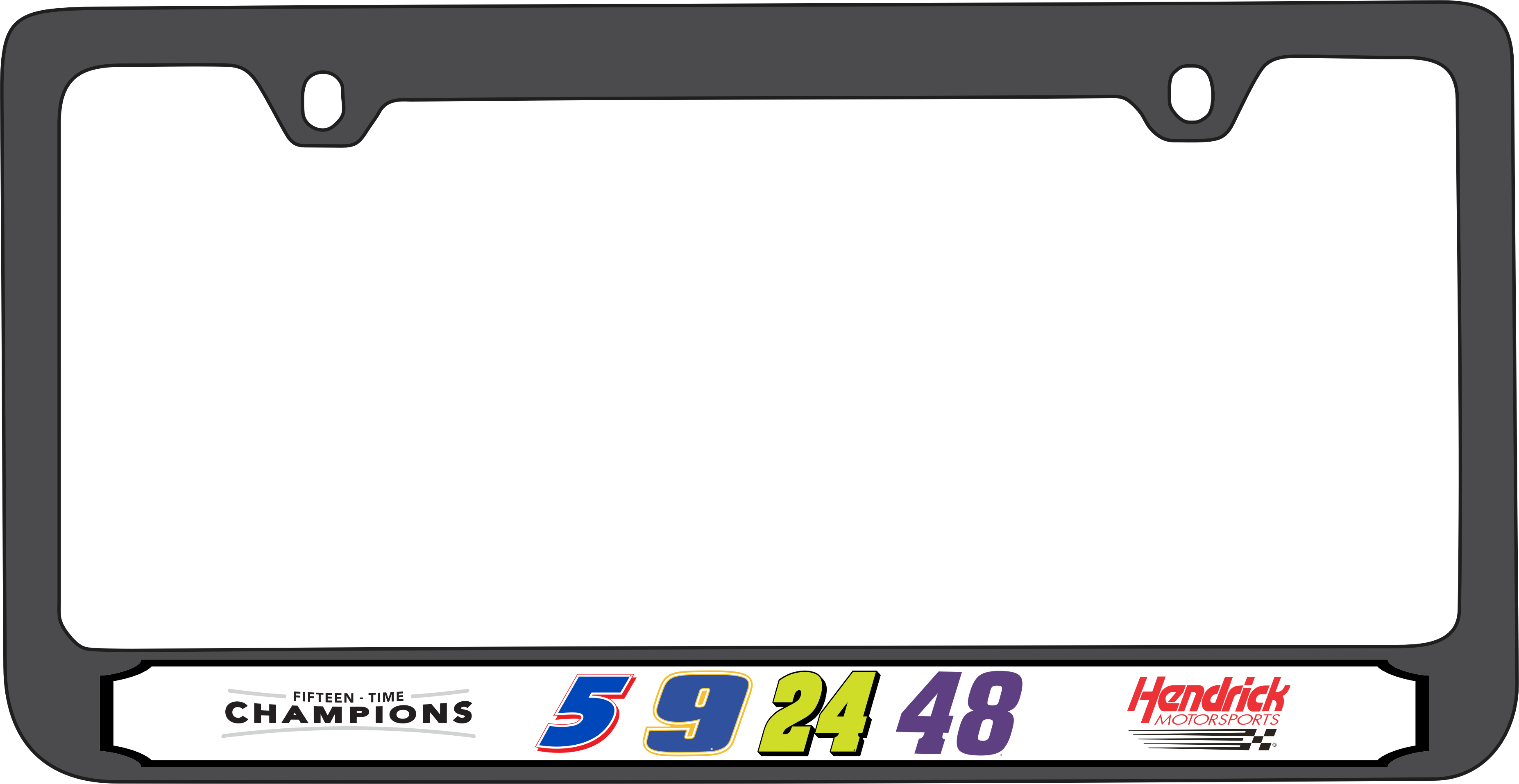 Hendrick Motorsports Team Numbers Black License Plate Frame