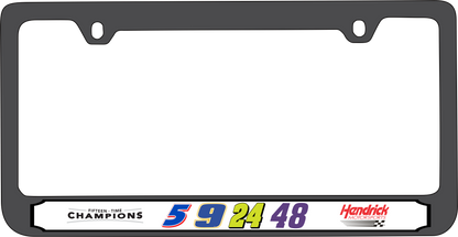 Hendrick Motorsports Team Numbers Black License Plate Frame