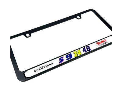 Hendrick Motorsports Team Numbers Black License Plate Frame