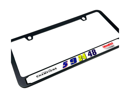 Hendrick Motorsports Team Numbers Black License Plate Frame