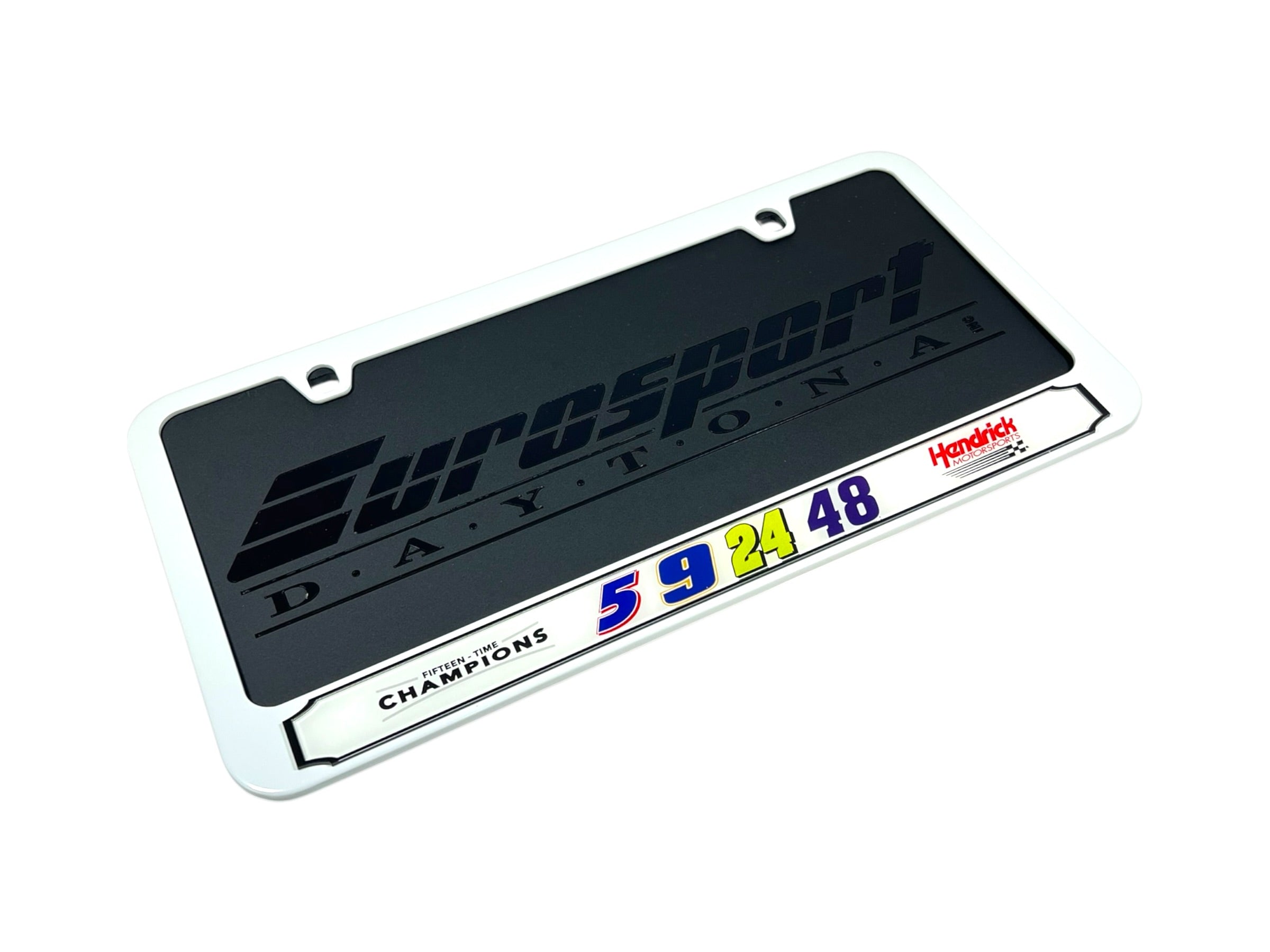Hendrick Motorsports Team Numbers White License Plate Frame