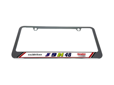 Hendrick Motorsports Team Numbers Chrome License Plate Frame