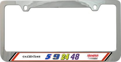 Hendrick Motorsports Team Numbers Chrome License Plate Frame