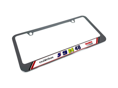Hendrick Motorsports Team Numbers Chrome License Plate Frame