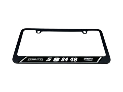 Hendrick Motorsports Team Numbers Black License Plate Frame