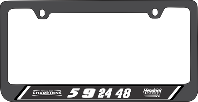 Hendrick Motorsports Team Numbers Black License Plate Frame