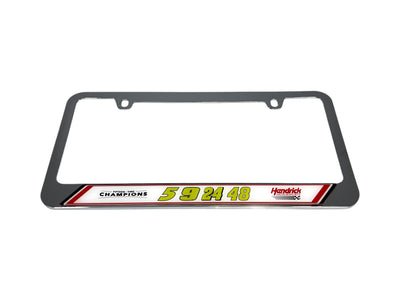 Hendrick Motorsports Fluorescent Team Numbers Chrome License Plate Frame