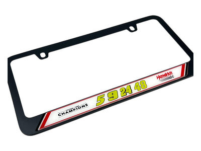Hendrick Motorsports Fluorescent Team Numbers Black License Plate Frame
