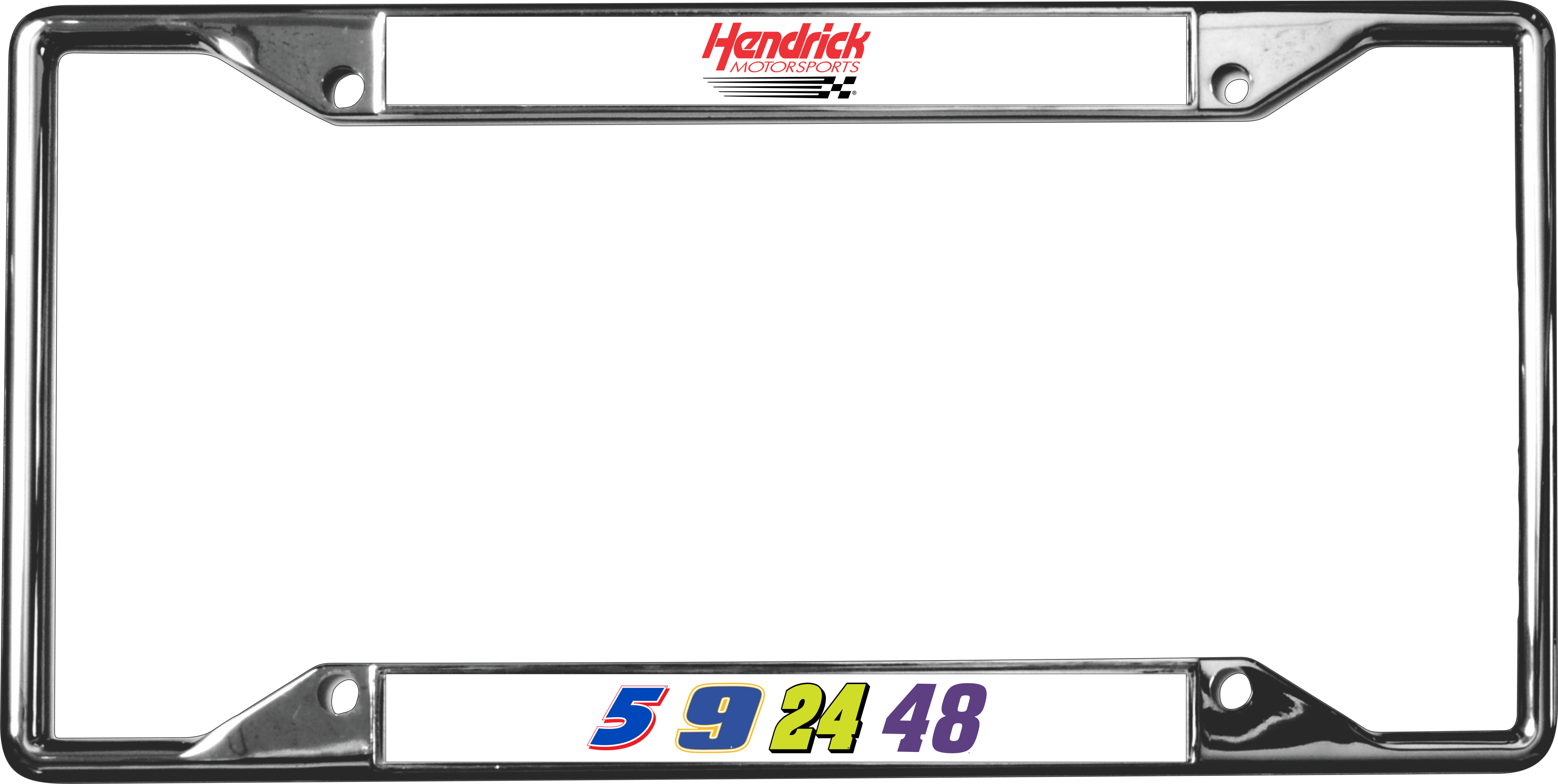 Hendrick Motorsports Team Numbers Chrome License Plate Frame