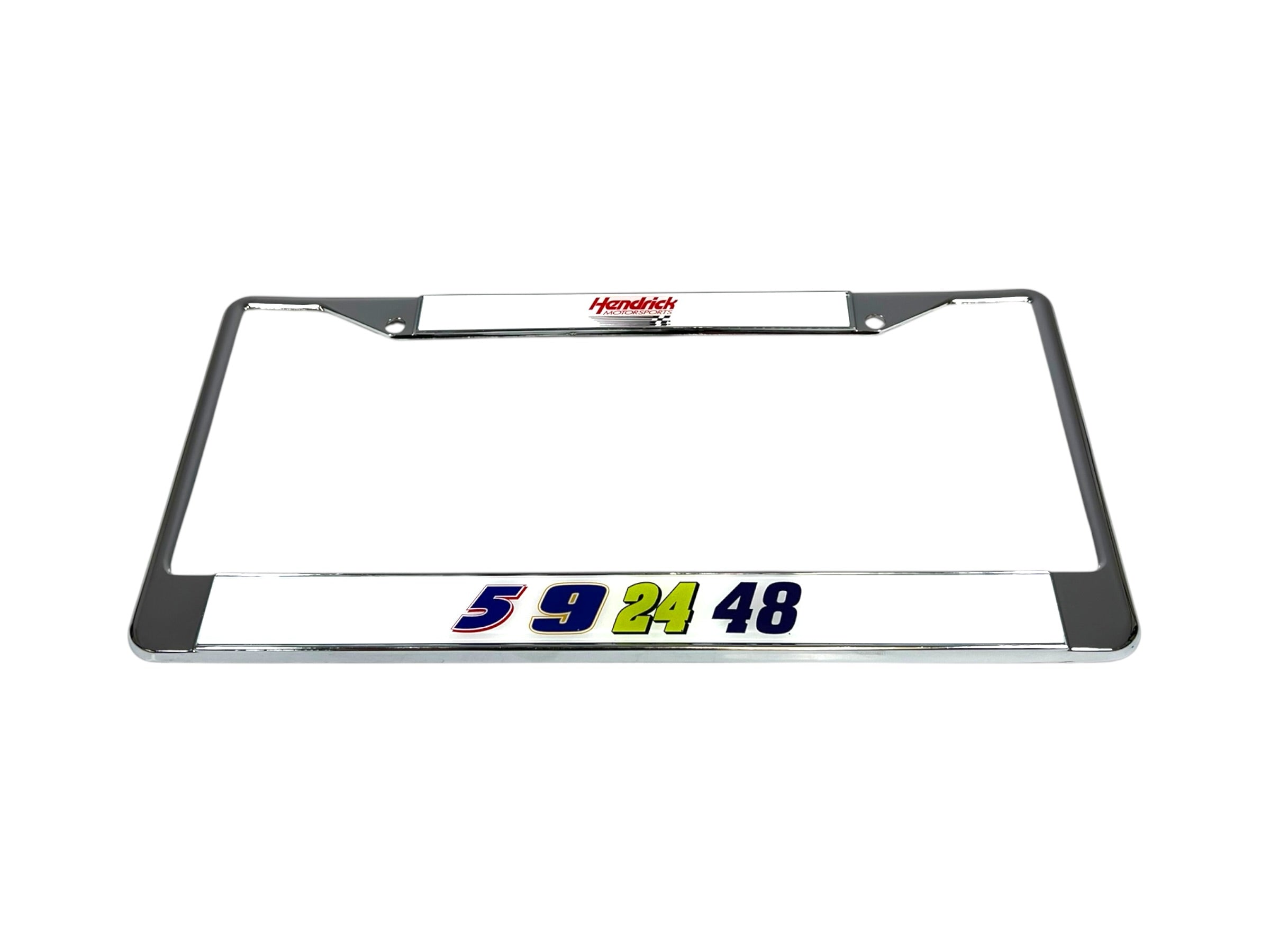 Hendrick Motorsports Team Numbers Chrome License Plate Frame