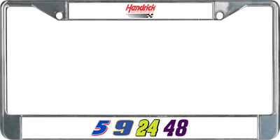 Hendrick Motorsports Team Numbers Chrome License Plate Frame