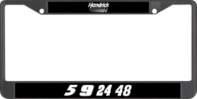 Hendrick Motorsports Team Numbers Black License Plate Frame