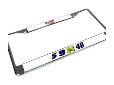 Hendrick Motorsports Team Numbers Chrome License Plate Frame