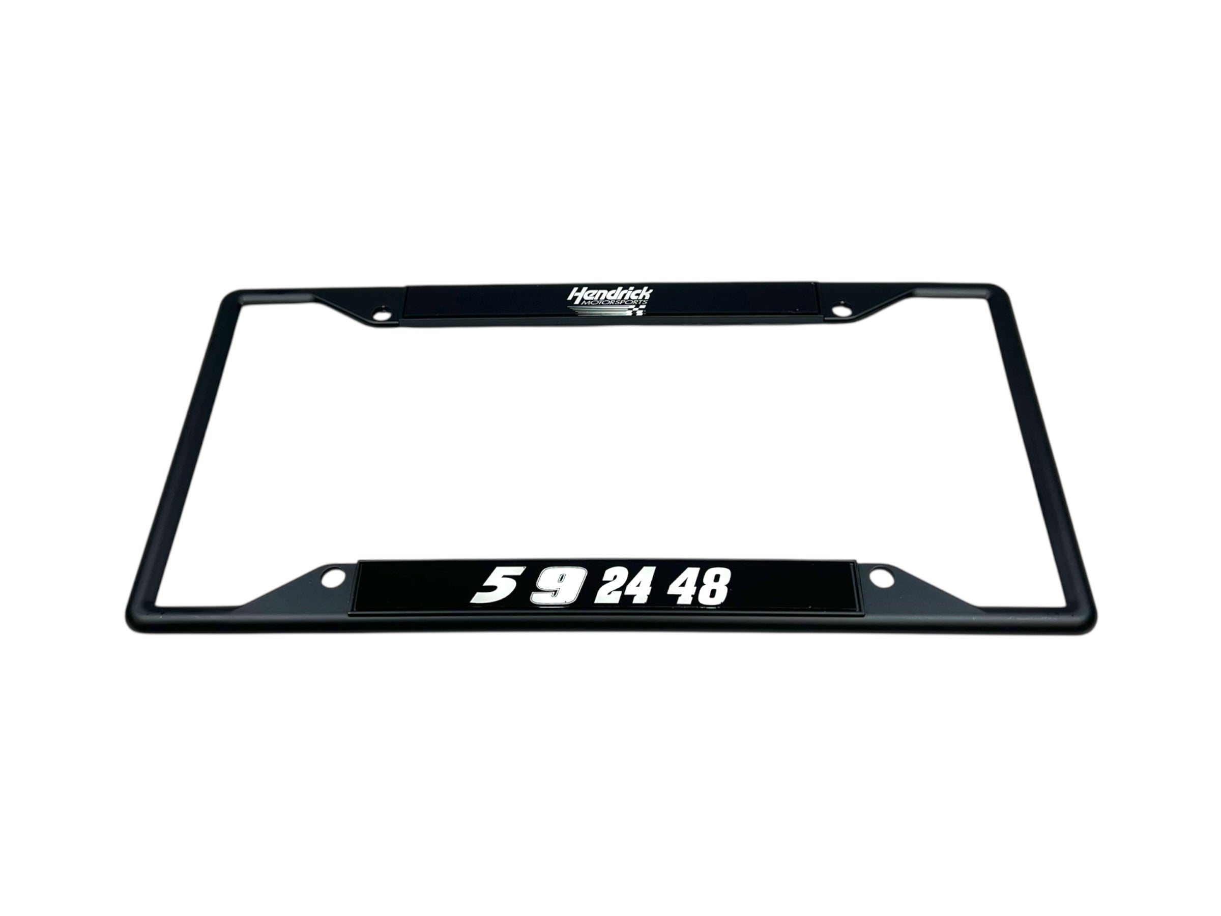 Hendrick Motorsports Team Numbers Black License Plate Frame