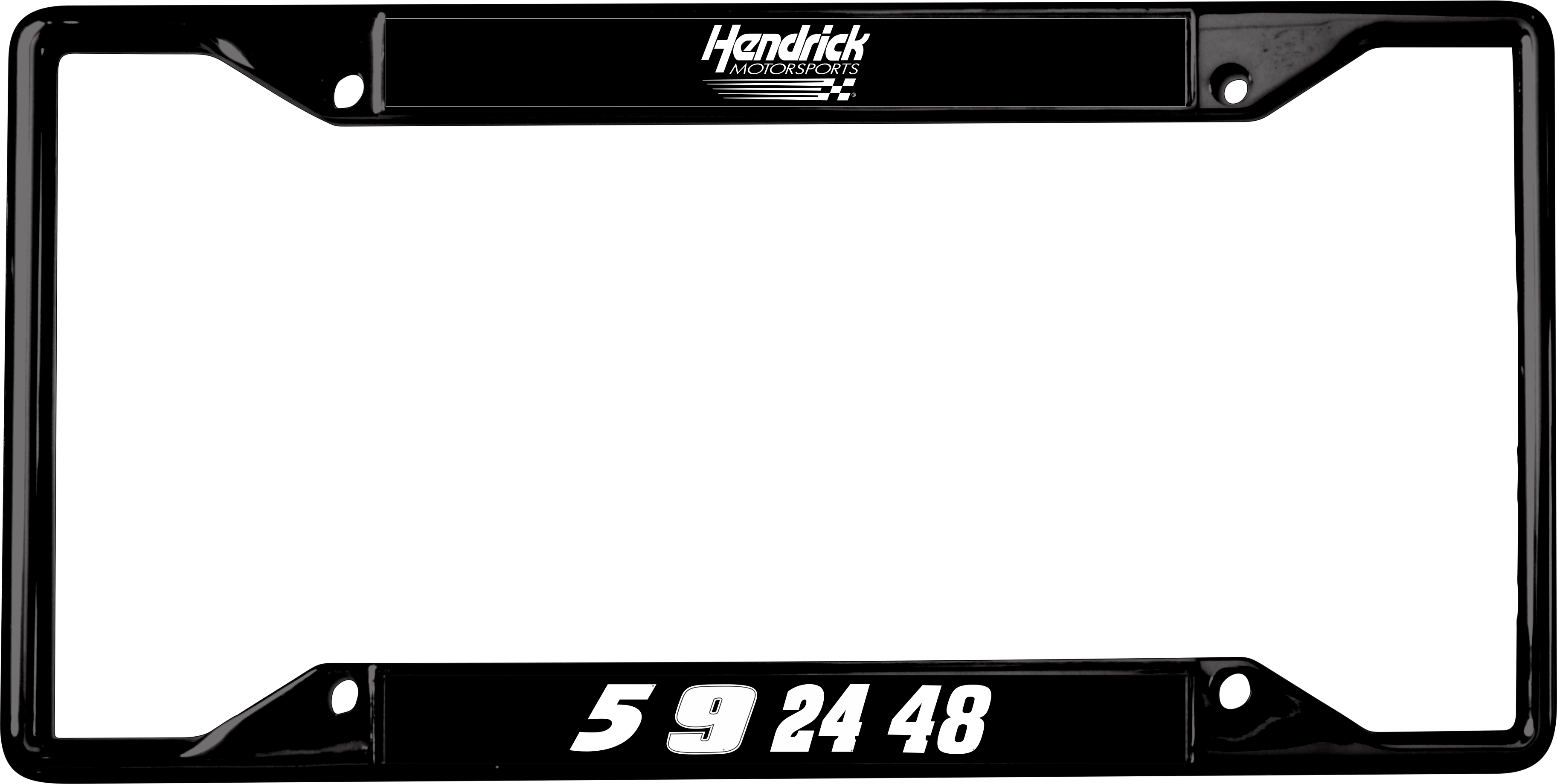 Hendrick Motorsports Team Numbers Black License Plate Frame